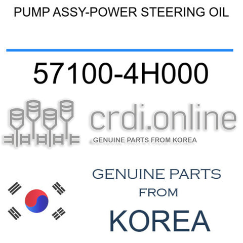 PUMP ASSY-POWER STEERING OIL [ORIGINAL] 57100-4H000 571004H000 57100 4H000