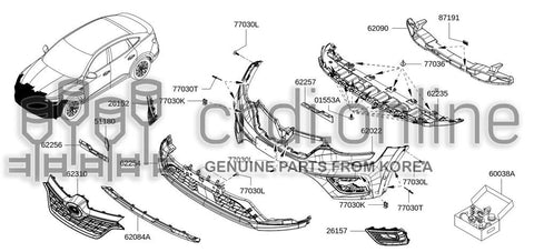DEFLECTOR-FRONT BUMPER 62248-4604R 622484604R 62248 4604R