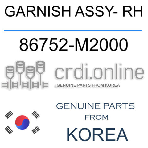 GARNISH ASSY- RH [ORIGINAL] 86752-M2000 86752M2000 86752 M2000