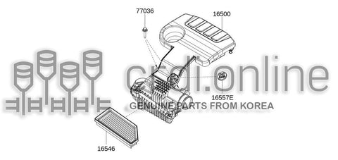 ELEMENT ASSY 16546-8957R 165468957R 16546 8957R