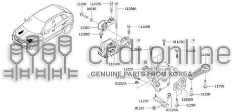 INSULATOR ASSY-ENGINE MOUNTINGLH 11221-4115R 112214115R 11221 4115R