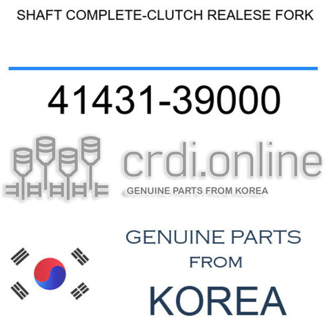 SHAFT COMPLETE-CLUTCH REALESE FORK [ORIGINAL] 41431-39000 4143139000 41431 39000