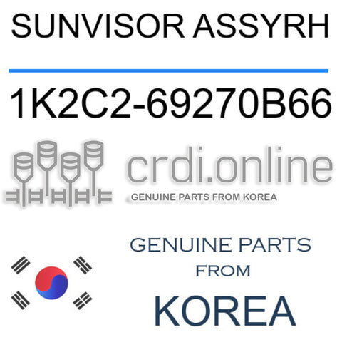 SUNVISOR ASSYRH [ORIGINAL] 1K2C2-69270B66 1K2C269270B66 1K2C2 69270B66