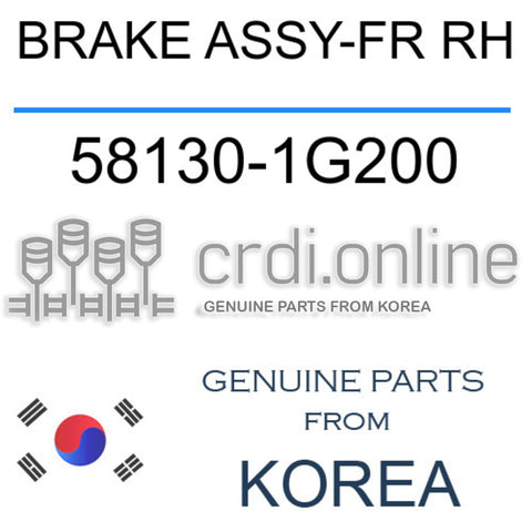 BRAKE ASSY-FR RH 58130-1G200 581301G200 58130 1G200