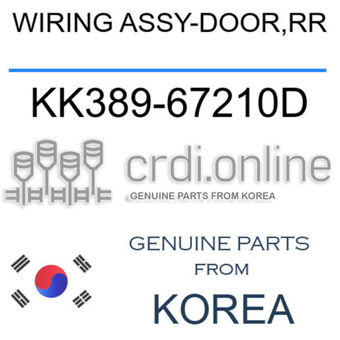 WIRING ASSY-DOOR,RR [ORIGINAL] KK389-67210D KK38967210D KK389 67210D