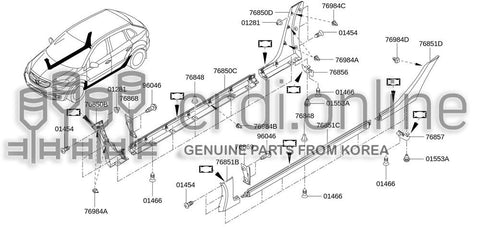 DEFLECTOR MUDGUARDREAR LH 76857-JY00A 76857JY00A 76857 JY00A