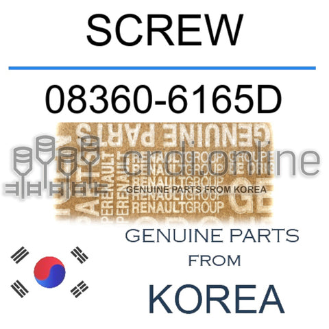 SCREW [ORIGINAL] 08360-6165D 083606165D 08360 6165D
