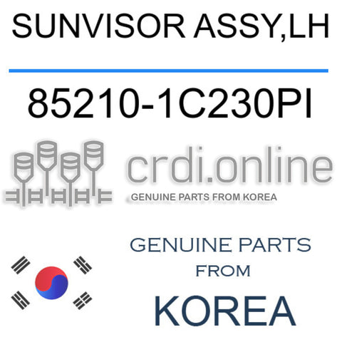 SUNVISOR ASSY,LH [ORIGINAL] 85210-1C230PI 852101C230PI 85210 1C230PI