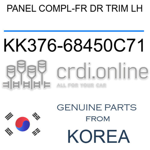 PANEL COMPL-FR DR TRIM LH [ORIGINAL] KK376-68450C71 KK37668450C71 KK376 68450C71
