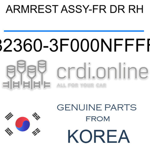 ARMREST ASSY-FR DR RH 82360-3F000NFFFF 823603F000NFFFF 82360 3F000NFFFF