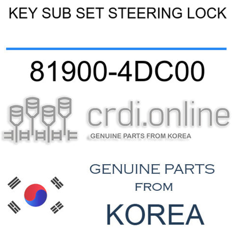 KEY SUB SET STEERING LOCK [ORIGINAL] 81900-4DC00 819004DC00 81900 4DC00