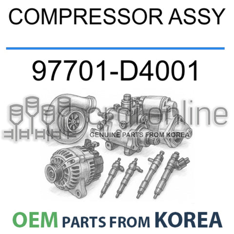 COMPRESSOR ASSY [OEM] 97701-D4001 97701D4001 97701 D4001