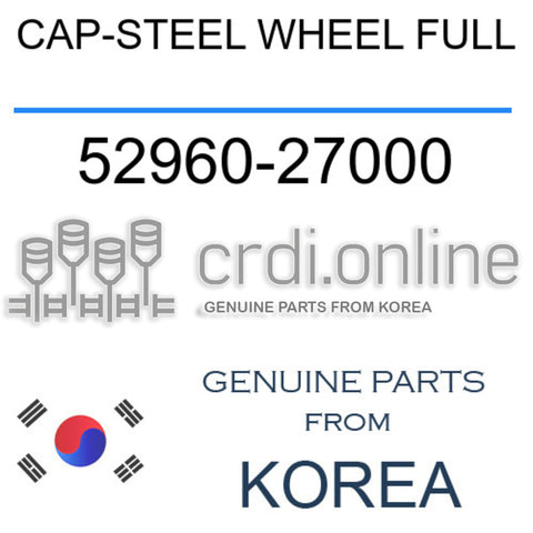 CAP-STEEL WHEEL FULL [ORIGINAL] 52960-27000 5296027000 52960 27000