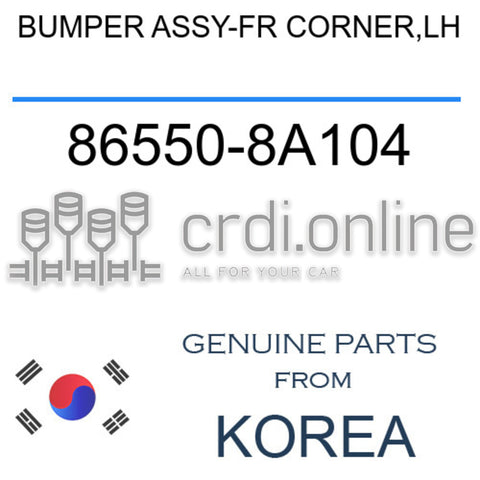 BUMPER ASSY-FR CORNER,LH [ORIGINAL] 86550-8A104 865508A104 86550 8A104