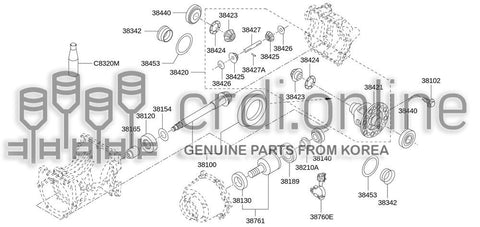 SEAL-OILDIFFERENTIAL 38342-4N500 383424N500 38342 4N500