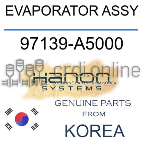 EVAPORATOR ASSY [HCC / HANON] 97139-A5000 97139A5000 97139 A5000