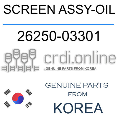 SCREEN ASSY-OIL [ORIGINAL] 26250-03301 2625003301 26250 03301