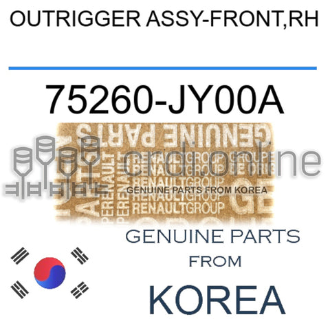 OUTRIGGER ASSY-FRONT,RH [ORIGINAL] 75260-JY00A 75260JY00A 75260 JY00A