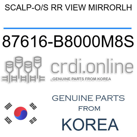 SCALP-O/S RR VIEW MIRRORLH [ORIGINAL] 87616-B8000M8S 87616B8000M8S 87616 B8000M8S