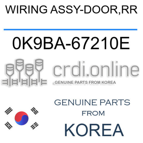 WIRING ASSY-DOOR,RR [ORIGINAL] 0K9BA-67210E 0K9BA67210E 0K9BA 67210E
