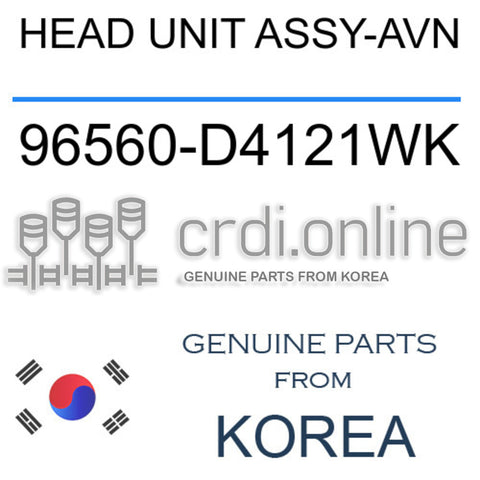 HEAD UNIT ASSY-AVN [ORIGINAL] 96560-D4121WK 96560D4121WK 96560 D4121WK