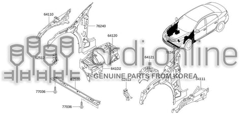 DASH ASSY-SIDERH 64151-3733R 641513733R 64151 3733R