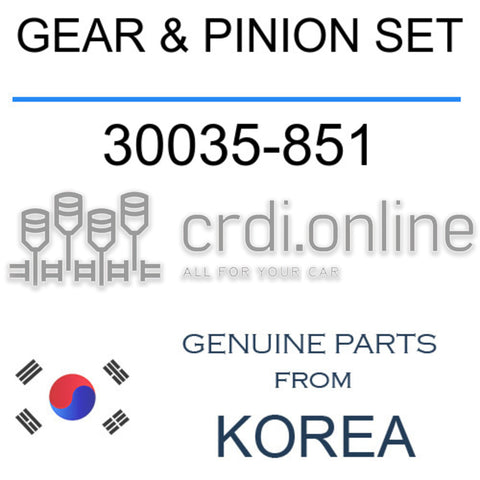 GEAR & PINION SET [ORIGINAL] 30035-851 30035851 30035 851