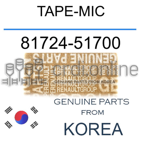 TAPE-MIC [ORIGINAL] 81724-51700 8172451700 81724 51700