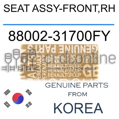 SEAT ASSY-FRONT,RH [ORIGINAL] 88002-31700FY 8800231700FY 88002 31700FY