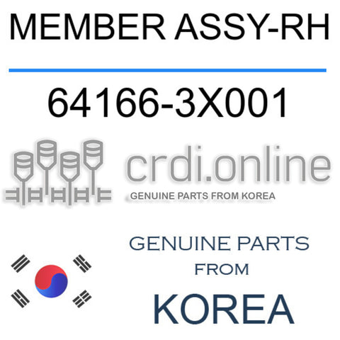 MEMBER ASSY-RH 64166-3X001 641663X001 64166 3X001