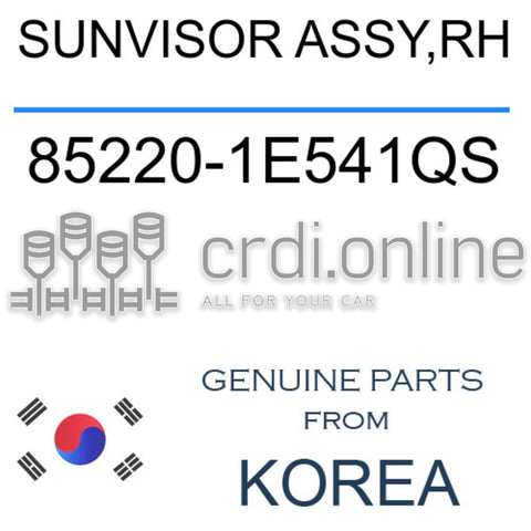 SUNVISOR ASSY,RH 85220-1E541QS 852201E541QS 85220 1E541QS