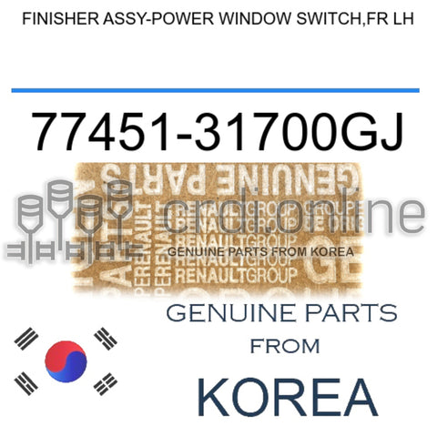 FINISHER ASSY-POWER WINDOW SWITCH,FR LH [ORIGINAL] 77451-31700GJ 7745131700GJ 77451 31700GJ