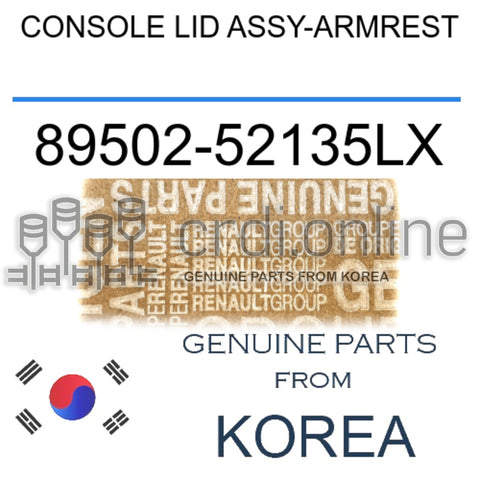 CONSOLE LID ASSY-ARMREST [ORIGINAL] 89502-52135LX 8950252135LX 89502 52135LX