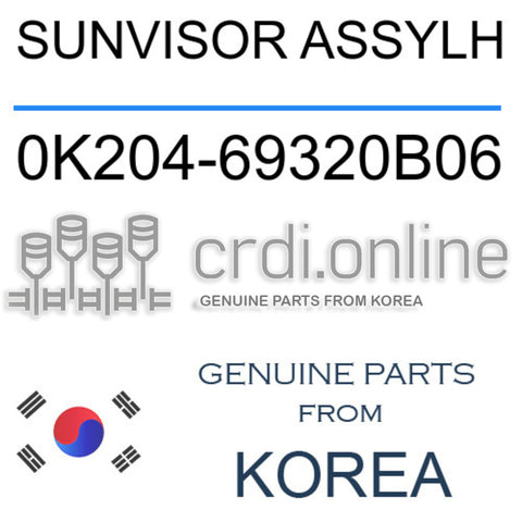 SUNVISOR ASSYLH [ORIGINAL] 0K204-69320B06 0K20469320B06 0K204 69320B06