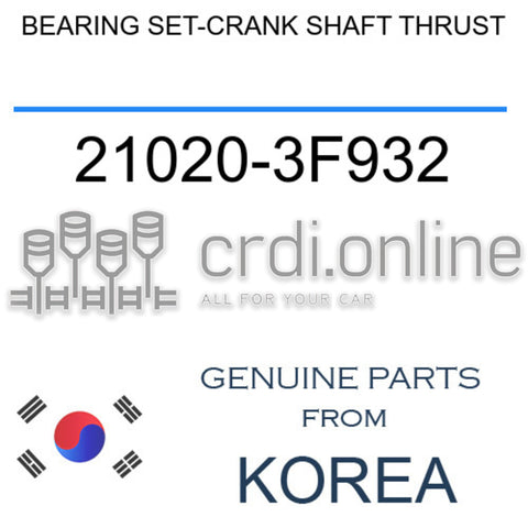 BEARING SET-CRANK SHAFT THRUST 21020-3F932 210203F932 21020 3F932