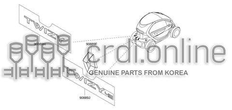 EMBLEM-RR 90889-2143R 908892143R 90889 2143R