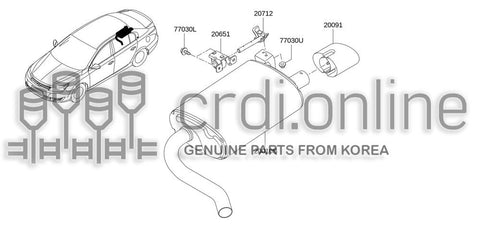 MOULDING-EXHAUSTRH 20091-0044R 200910044R 20091 0044R
