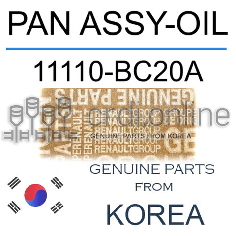 PAN ASSY-OIL [ORIGINAL] 11110-BC20A 11110BC20A 11110 BC20A