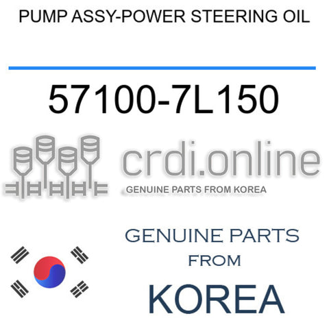 PUMP ASSY-POWER STEERING OIL [ORIGINAL] 57100-7L150 571007L150 57100 7L150