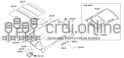 INSULATOR-ROOFB 82316-52000 8231652000 82316 52000