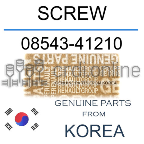SCREW [ORIGINAL] 08543-41210 0854341210 08543 41210