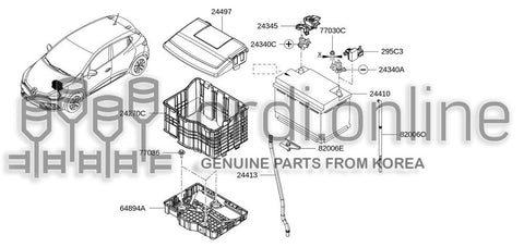 POLE-BATTERYPOSITIVE 82005-33915 8200533915 82005 33915