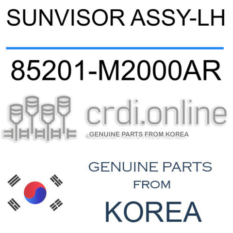 SUNVISOR ASSY-LH 85201-M2000AR 85201M2000AR 85201 M2000AR