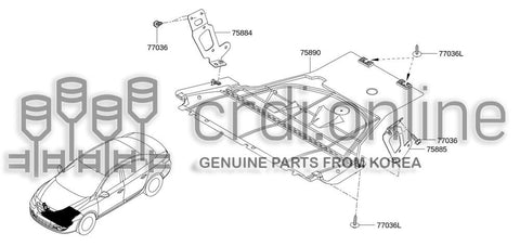 BRACKET-UNDER COVERLH 75885-9621R 758859621R 75885 9621R