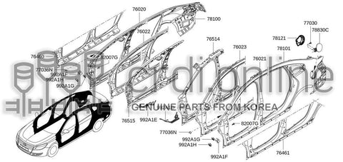 FENDER ASSY-REARLH 76001-9521R 760019521R 76001 9521R