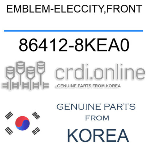 EMBLEM-ELECCITY,FRONT [ORIGINAL] 86412-8KEA0 864128KEA0 86412 8KEA0