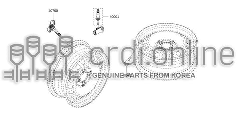 VALVE-TIRE PRESS 40001-1109R 400011109R 40001 1109R
