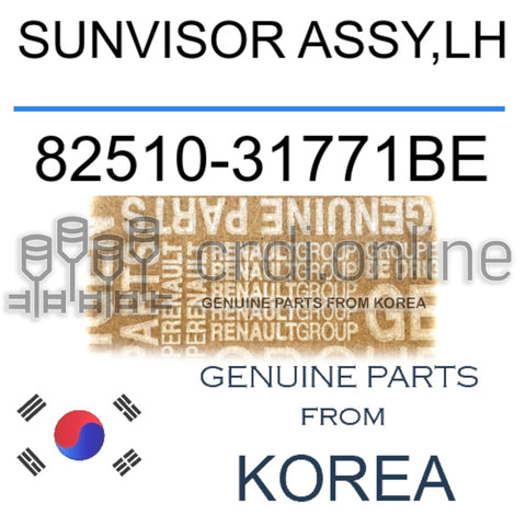 SUNVISOR ASSY,LH [ORIGINAL] 82510-31771BE 8251031771BE 82510 31771BE