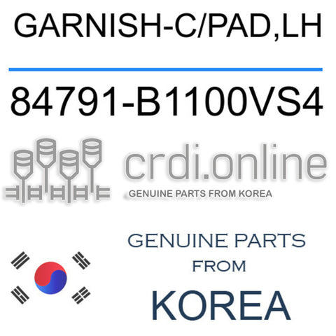 GARNISH-C/PAD,LH [ORIGINAL] 84791-B1100VS4 84791B1100VS4 84791 B1100VS4