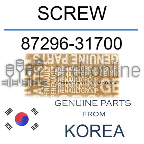 SCREW [ORIGINAL] 87296-31700 8729631700 87296 31700
